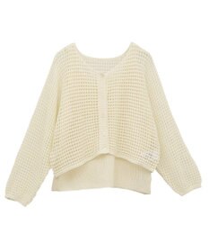 earth music&ecology ＳＥＴ２点メッシュニットカーディガン＋ビスチェ