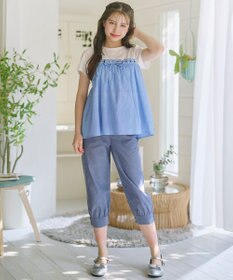 組曲 KIDS 【150-170㎝】 クロップドカフスパンツ