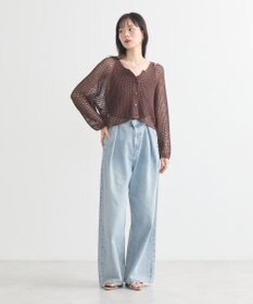 earth music&ecology ＳＥＴ２点メッシュニットカーディガン＋ビスチェ