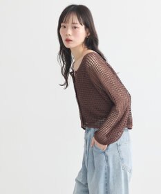 earth music&ecology ＳＥＴ２点メッシュニットカーディガン＋ビスチェ