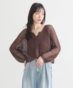 earth music&ecology ＳＥＴ２点メッシュニットカーディガン＋ビスチェ