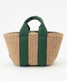 LA BAGAGERIE 【maison vert】 【ペーパー素材・多収納】ダブルハンドルかごバッグ