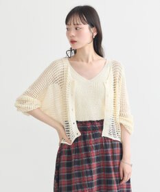 earth music&ecology ＳＥＴ２点メッシュニットカーディガン＋ビスチェ