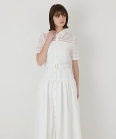 GRACE CONTINENTAL レースドッキングフレアワンピース