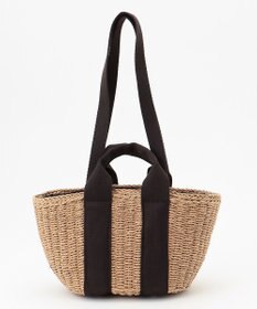 LA BAGAGERIE 【maison vert】 【ペーパー素材・多収納】ダブルハンドルかごバッグ