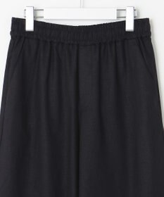 UNFILO 【洗える】リネンミックスツイル ワイドパンツ