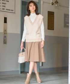 ANY SIS 【洗える】ツイードニット ベスト