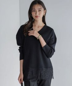 組曲 L レースモチーフニットプルオーバー