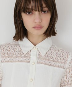 GRACE CONTINENTAL レースドッキングフレアワンピース