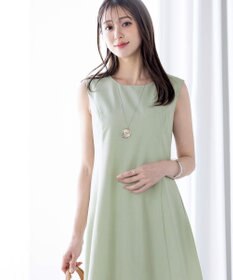 Tiaclasse L 【洗える】裾フレアAラインワンピース
