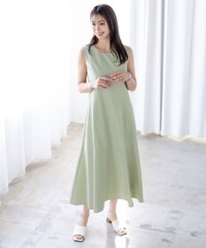 Tiaclasse L 【洗える】裾フレアAラインワンピース