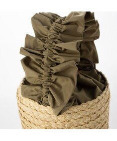 UNBILLION cachecache フリルハンドルラフィアバケツバッグ