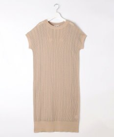 自由区 【ワコールコラボ】【カタログ掲載・洗える】レーシーニット ドレス