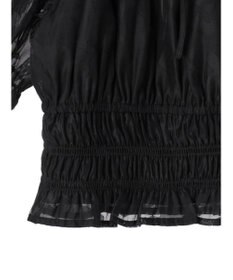 earth music&ecology 衿付きフラワーブラウス