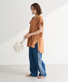 Green Parks ドロストネックフレンチスリーブブラウス