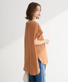 Green Parks ドロストネックフレンチスリーブブラウス