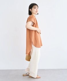 Green Parks ドロストネックフレンチスリーブブラウス