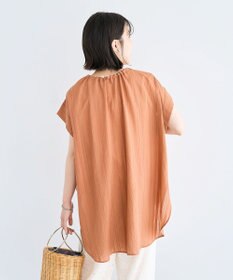 Green Parks ドロストネックフレンチスリーブブラウス