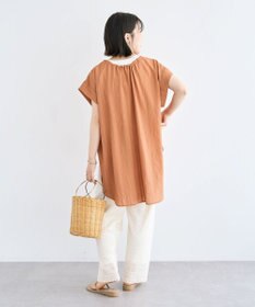 Green Parks ドロストネックフレンチスリーブブラウス