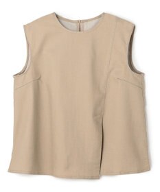 UNFILO 【セットアップ着用可】UNFILO DENIM light ノースリーブブラウス ベージュ