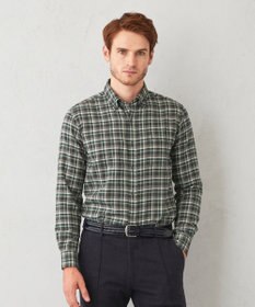 JOSEPH ABBOUD 【オーガニックコットン】スモールチェック フランネルシャツ