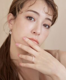 Tiaclasse 3粒パール&ストーンリング