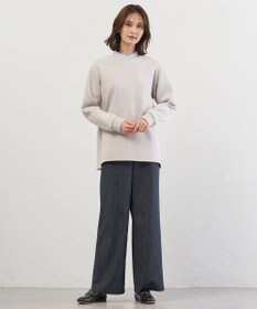 J.PRESS LADIES L セルロースシャンブレー セミワイド パンツ