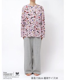 WACOAL PEANUTS パジャマ 長袖 長ズボン 綿100%(本体) スヌーピー レディース FDX561 /ワコール