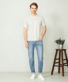 JOSEPH ABBOUD 【吸水速乾】リネンハニカムTシャツ