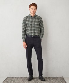 JOSEPH ABBOUD 【オーガニックコットン】スモールチェック フランネルシャツ