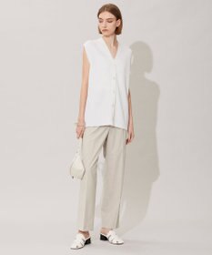 ICB 【洗える】 リネンブレンドシャイン ベスト