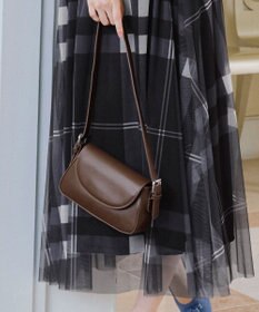 Tiaclasse 【安田美沙子さん着用・2TYPE肩紐/ショルダー&斜め掛け】フラップミニバッグ