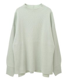 Green Parks 洗えるボトルネックリブニットプルオーバー