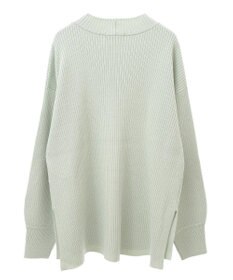 Green Parks 洗えるボトルネックリブニットプルオーバー