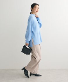 Green Parks 洗えるボトルネックリブニットプルオーバー