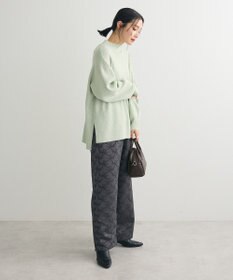 Green Parks 洗えるボトルネックリブニットプルオーバー