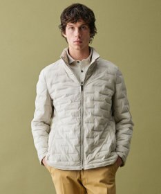 JOSEPH ABBOUD 【ストレッチ/中綿/軽量/インフード】2WAYストレッチパテッドブルゾン　26SSモデル アイボリー系