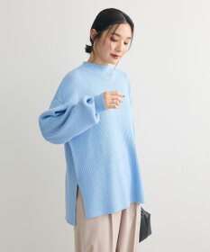 Green Parks 洗えるボトルネックリブニットプルオーバー