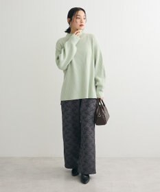 Green Parks 洗えるボトルネックリブニットプルオーバー