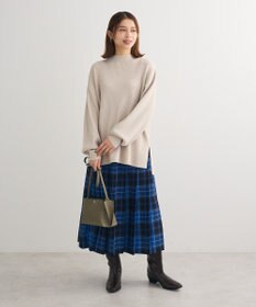 Green Parks 洗えるボトルネックリブニットプルオーバー