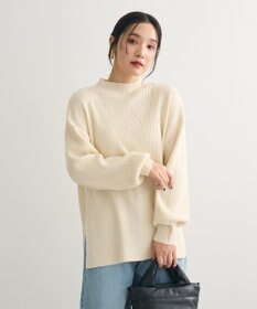 Green Parks 洗えるボトルネックリブニットプルオーバー