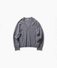 ATON MERINO COLLEGE KNIT | Vネックセーター