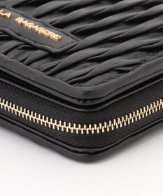 LA BAGAGERIE シープレザープリーツ加工二つ折り財布