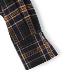 23区 L 【Lサイズ限定】ブラッシュド ビエラチェック ノーカラーブラウス