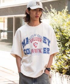 WEGO 【ユニセックス着用ITEM/MLサイズ展開】ドッキングカレッジスウェT（SS）