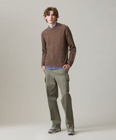 J.PRESS MEN 【KING SIZE】【Cash Lamb’s wool】ケーブルニット / クルー