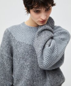 BEIGE， GLAIEULS / アルパカ混インターシャニット