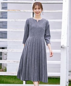 Tiaclasse 【洗える】プリーツワンピース