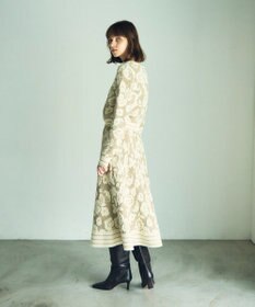 GRACE CONTINENTAL フローラルラメニットスカート