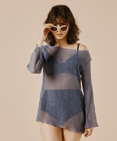 San-ai Resort（三愛水着楽園） 【WEB限定】シアー素材トップス3点セット水着